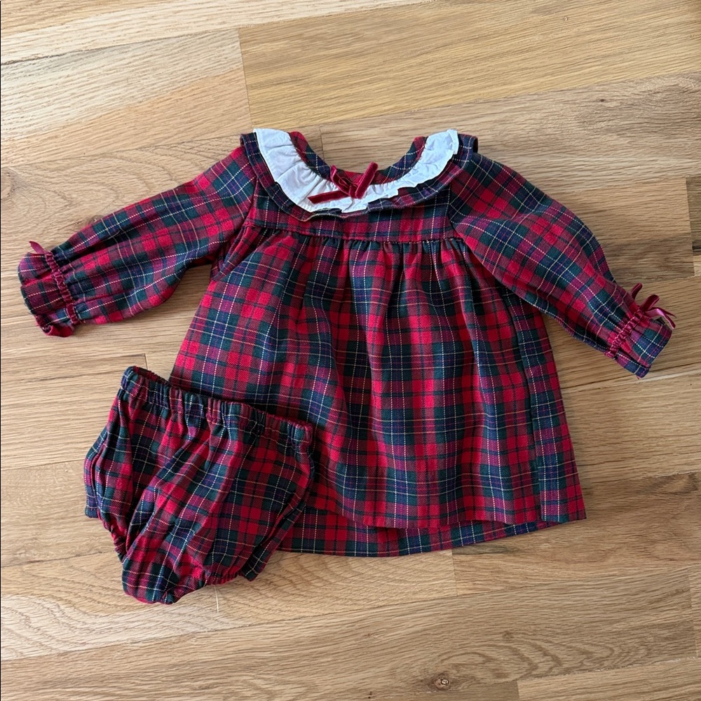 Plaid Baby Dress with Bloomers